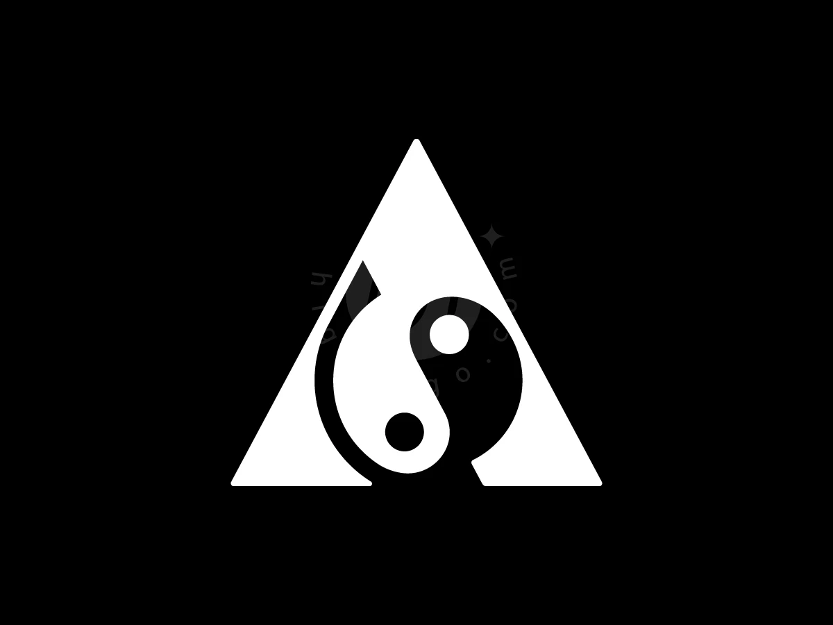 Letter A With Yin Yang Logo - preview 1