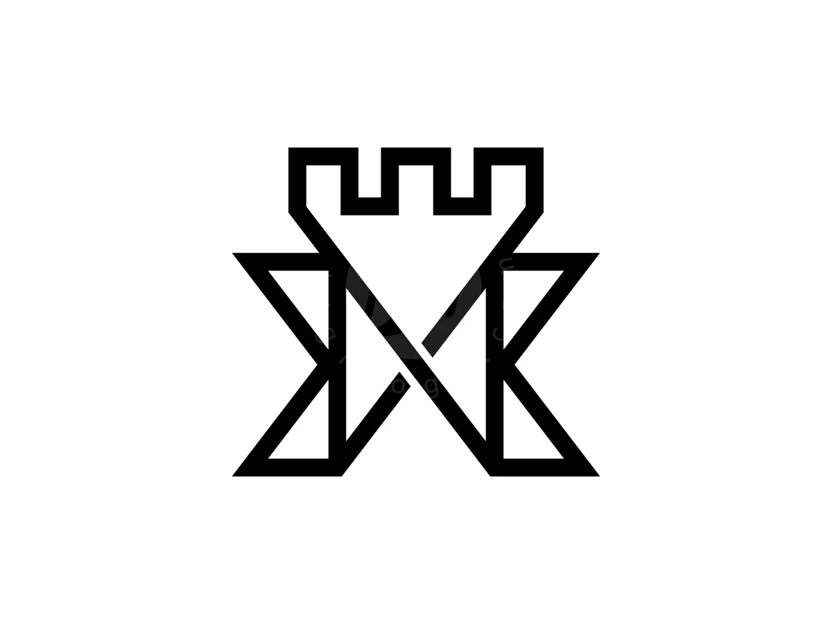Letter X With Castle Logo - General Logo design by Muhamad Adek for sale on Highlogo