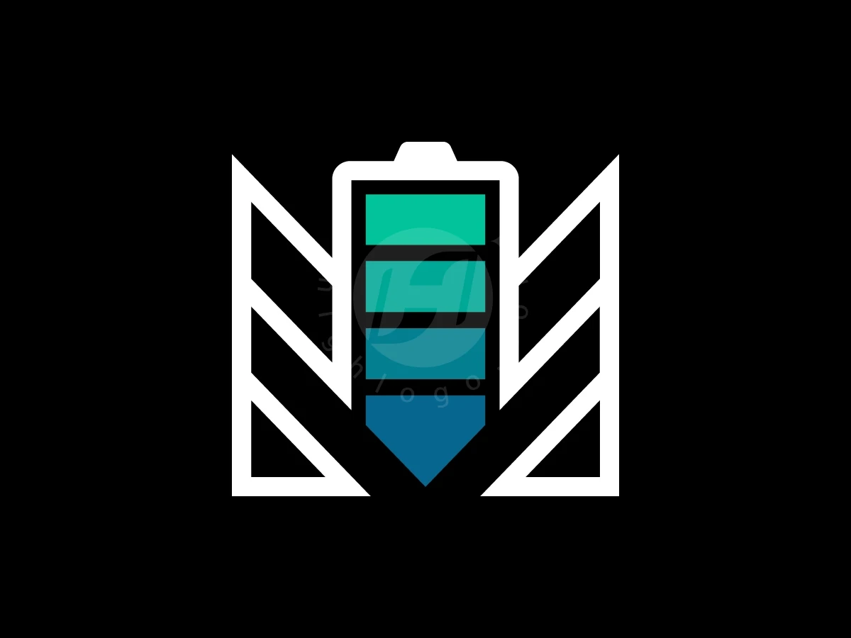 Letter M With Battery Logo - preview 1