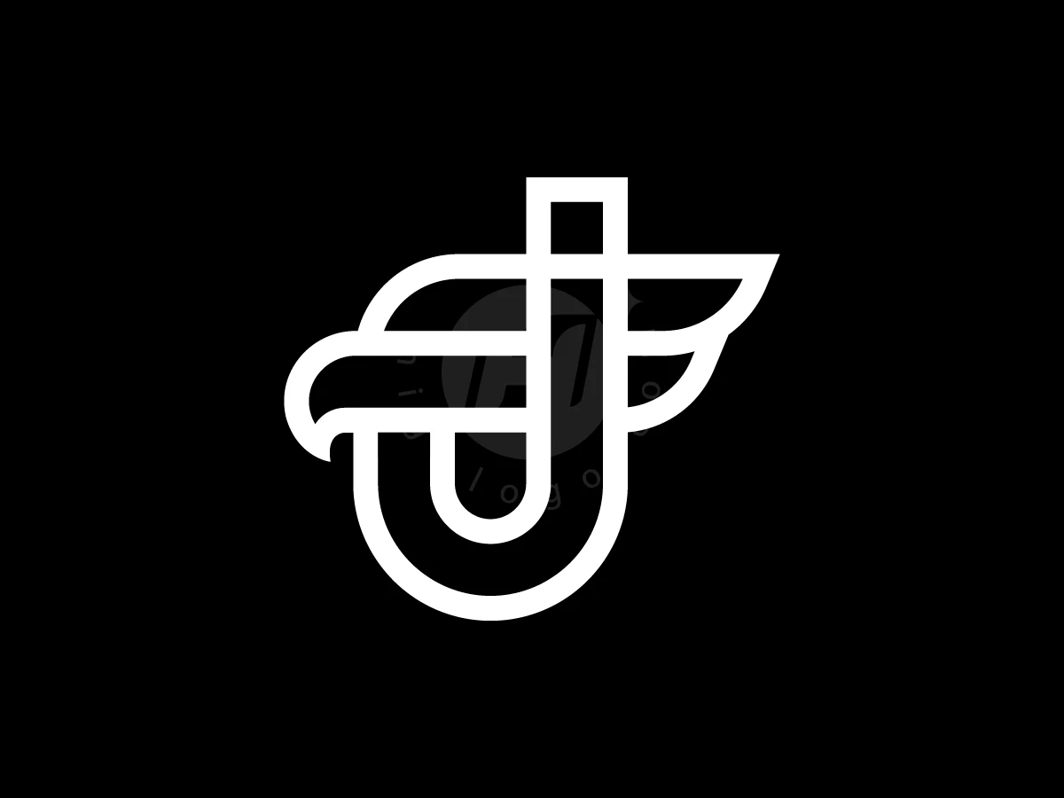 Letter J With Eagle Head Logo - preview 1