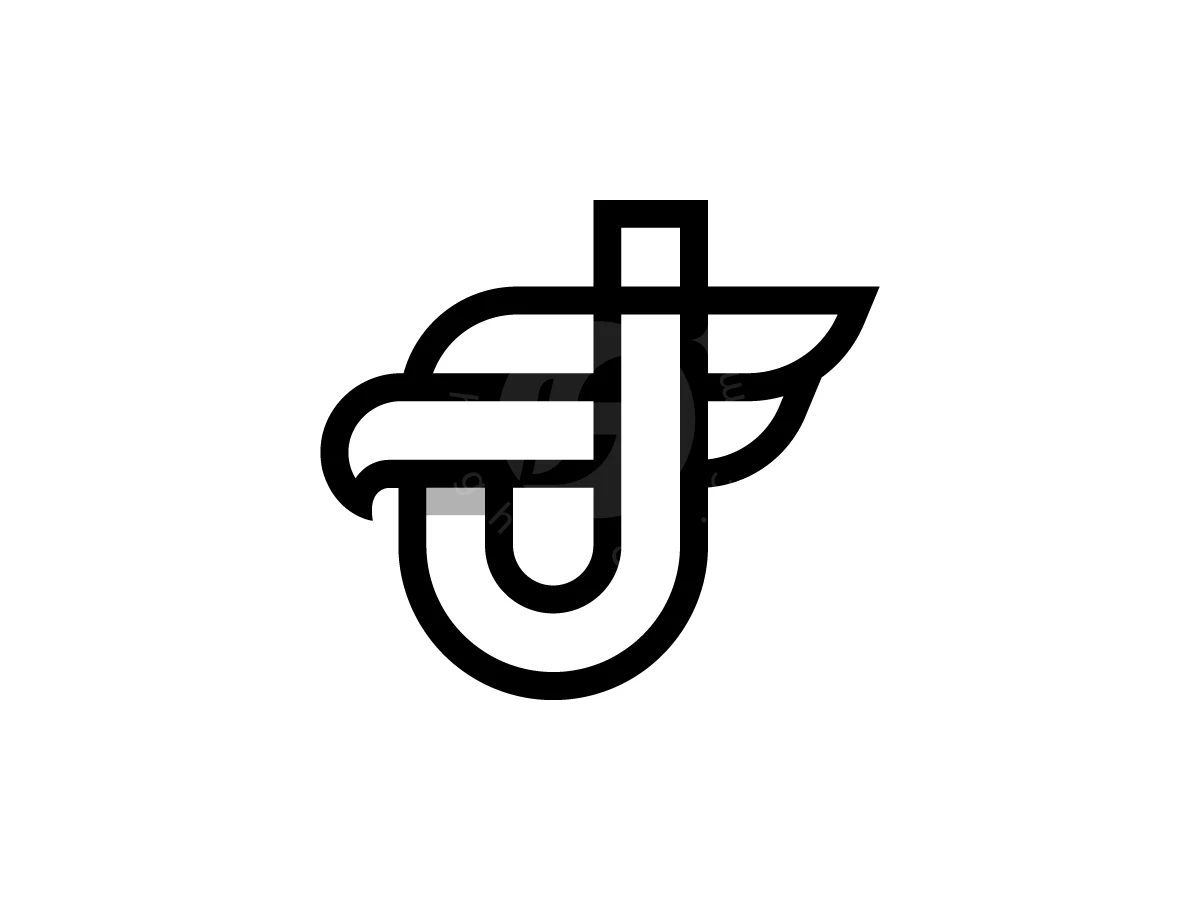 Letter J With Eagle Head Logo - Animal Logo design by Muhamad Adek for sale on Highlogo