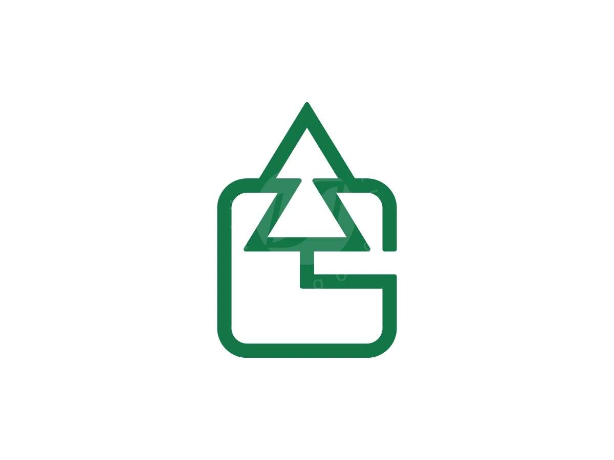 Letter G With Pine Tree Logo - General Logo design by Muhamad Adek for sale on Highlogo
