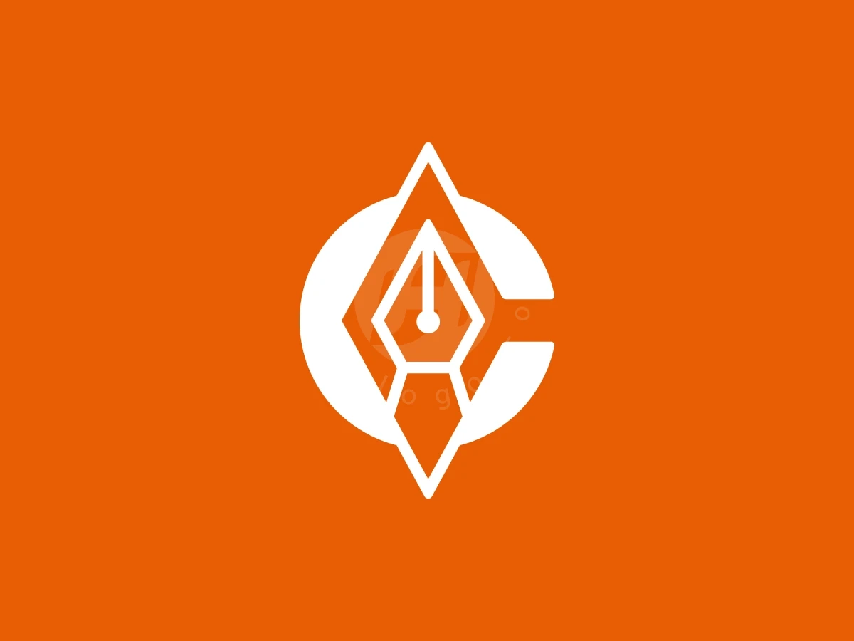 Letter C With Pen Logo - preview 1