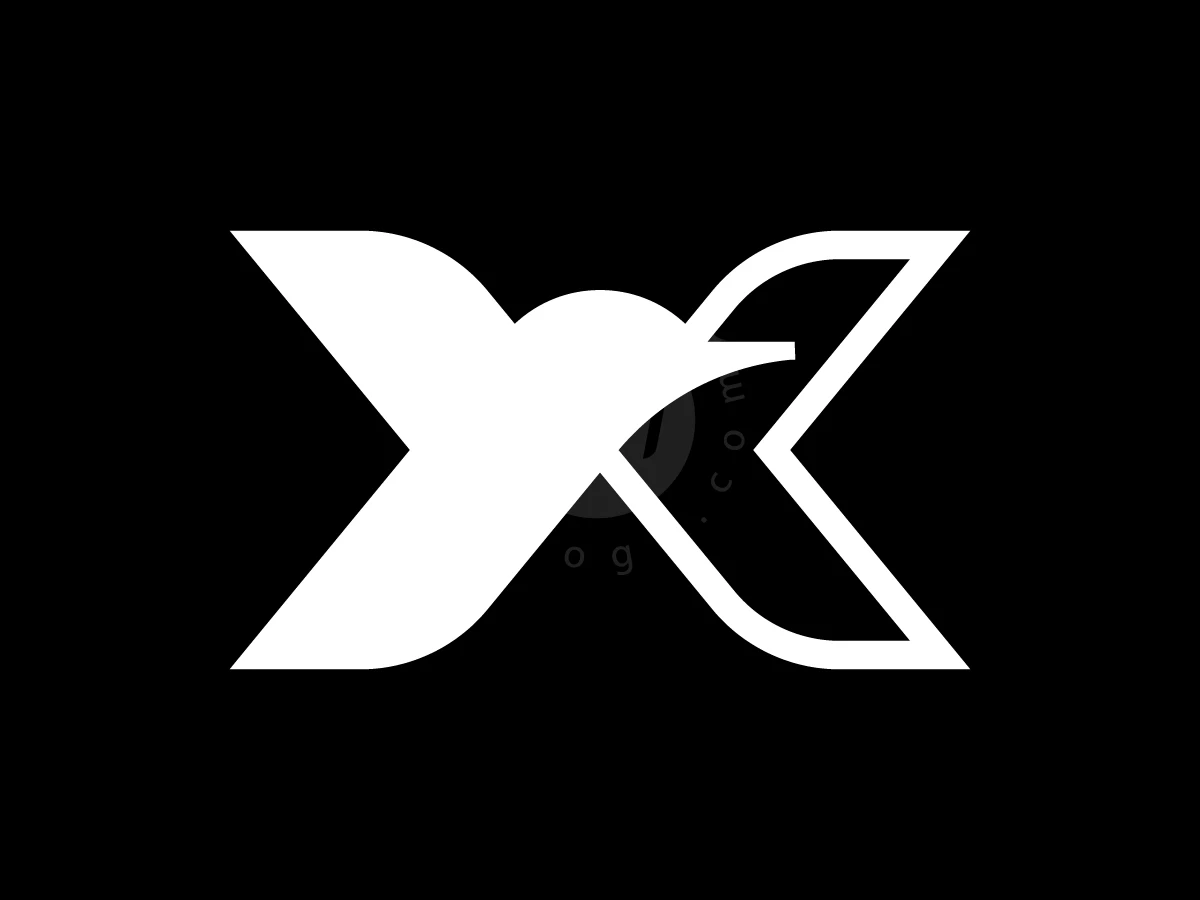 Letter X With Flying Bird Logo - preview 1