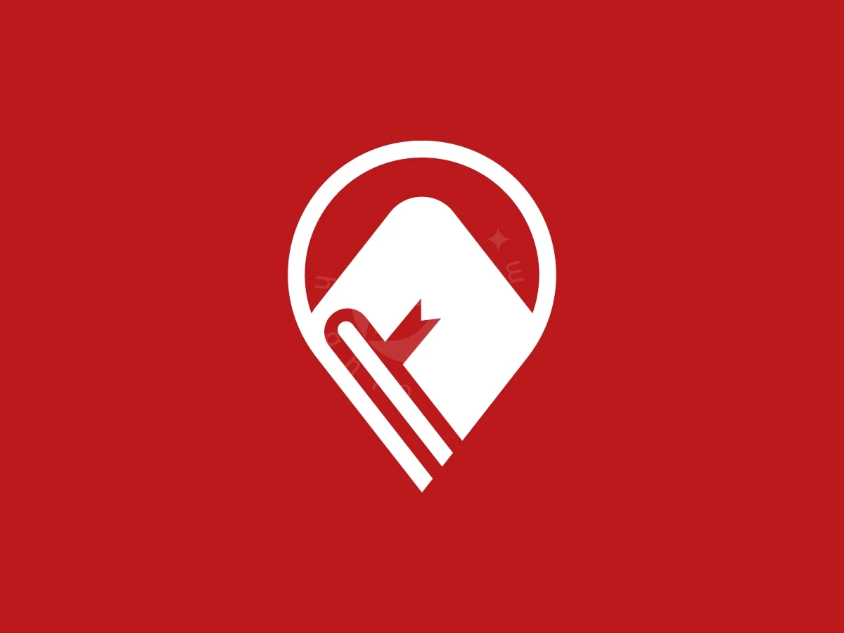 Pin Map With Book Logo - preview 1