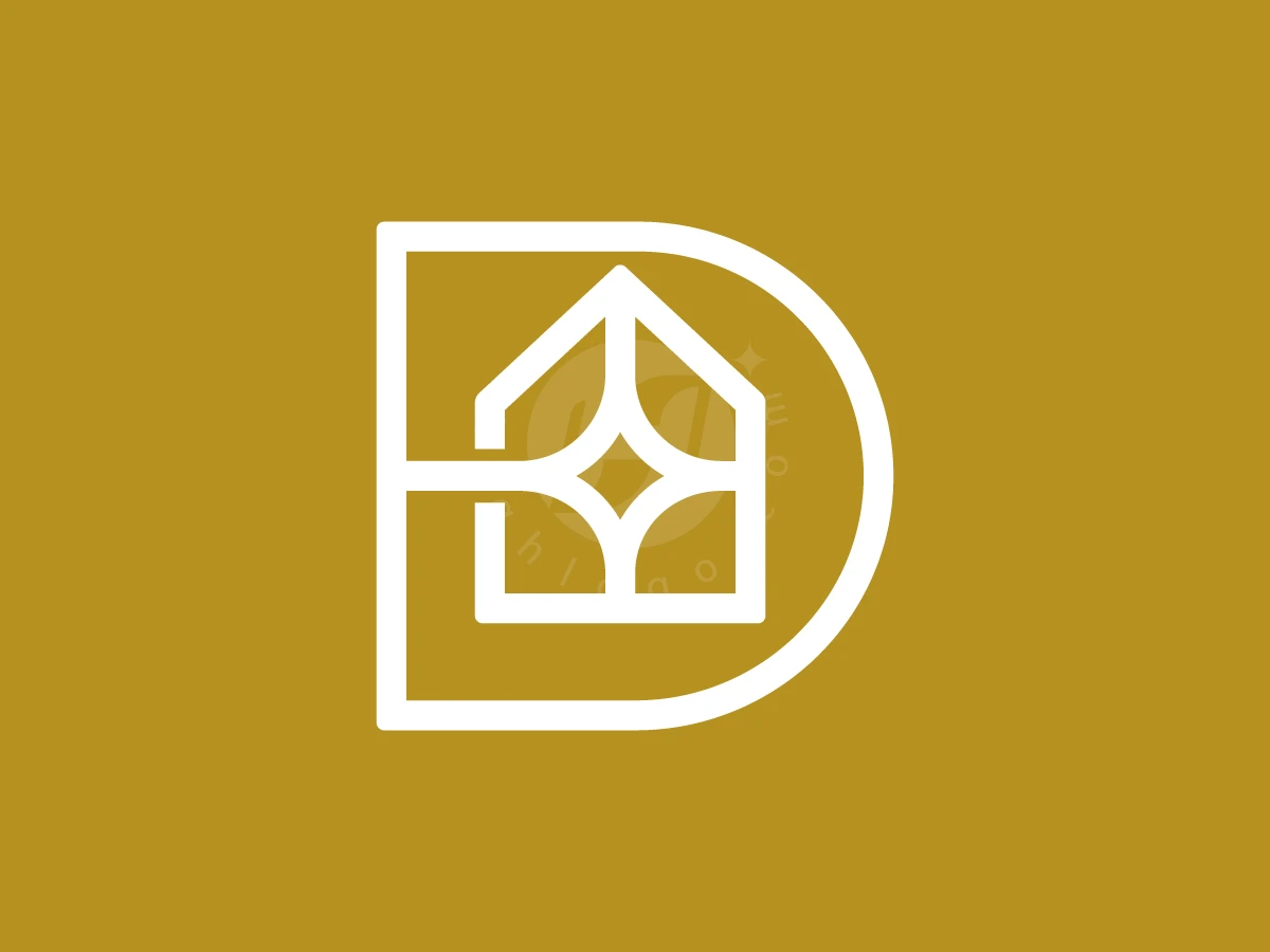 Letter D With House Logo - preview 1