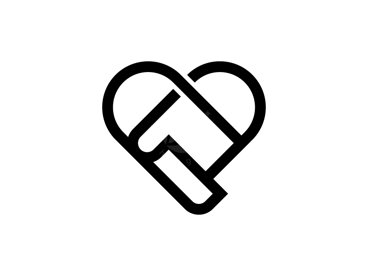 Heart Paper Logo With A Modern Look - General Logo design by Muhamad Adek for sale on Highlogo