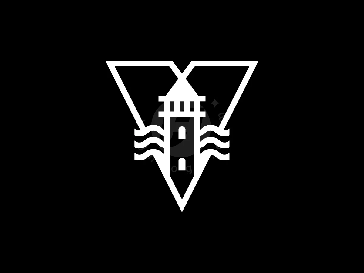 Letter V With Lighthouse Logo - preview 1