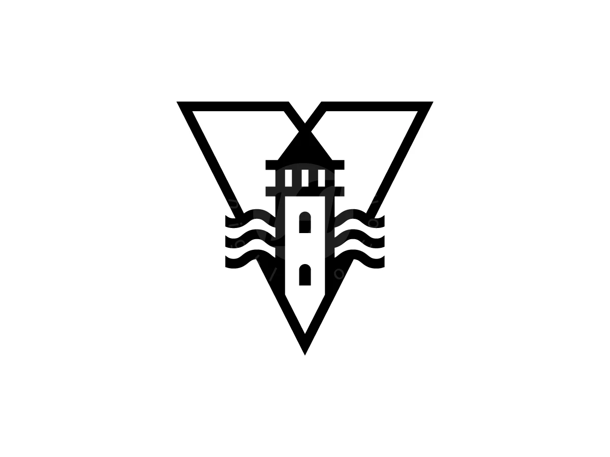 Letter V With Lighthouse Logo - Organizations Logo design by Muhamad Adek for sale on Highlogo