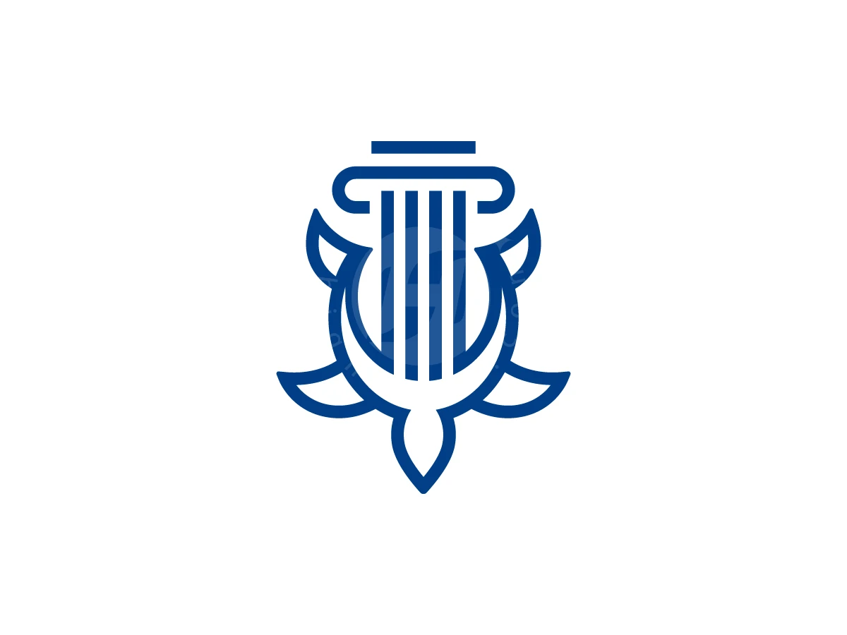 Turtle With Pillar Law Logo - Animal Logo design by Muhamad Adek for sale on Highlogo