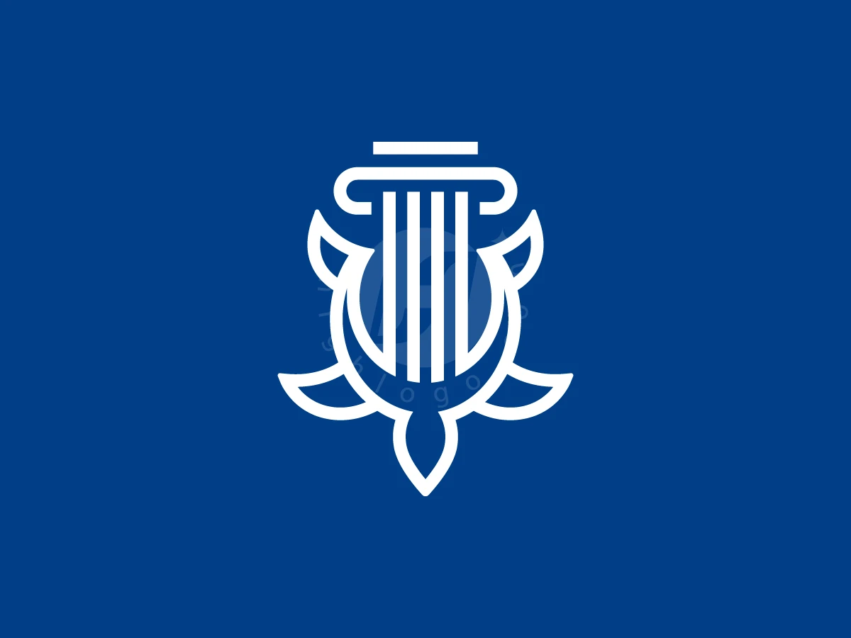 Turtle With Pillar Law Logo - preview 1