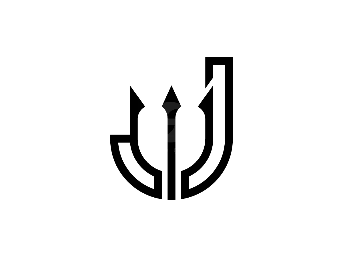 Letter J Trident Logo With A Modern Look - preview 1