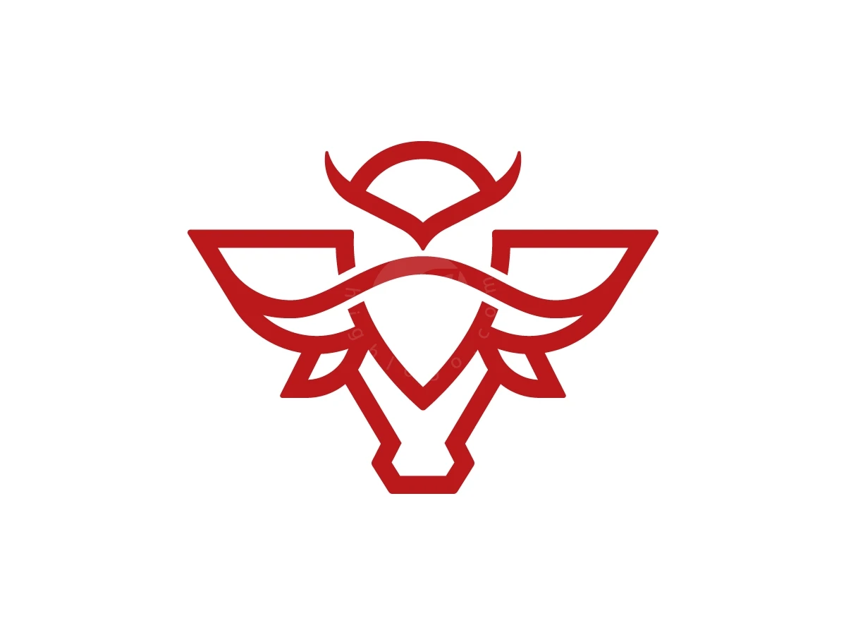 Owl Bull Head Logo With A Modern Look - Animal Logo design by Muhamad Adek for sale on Highlogo