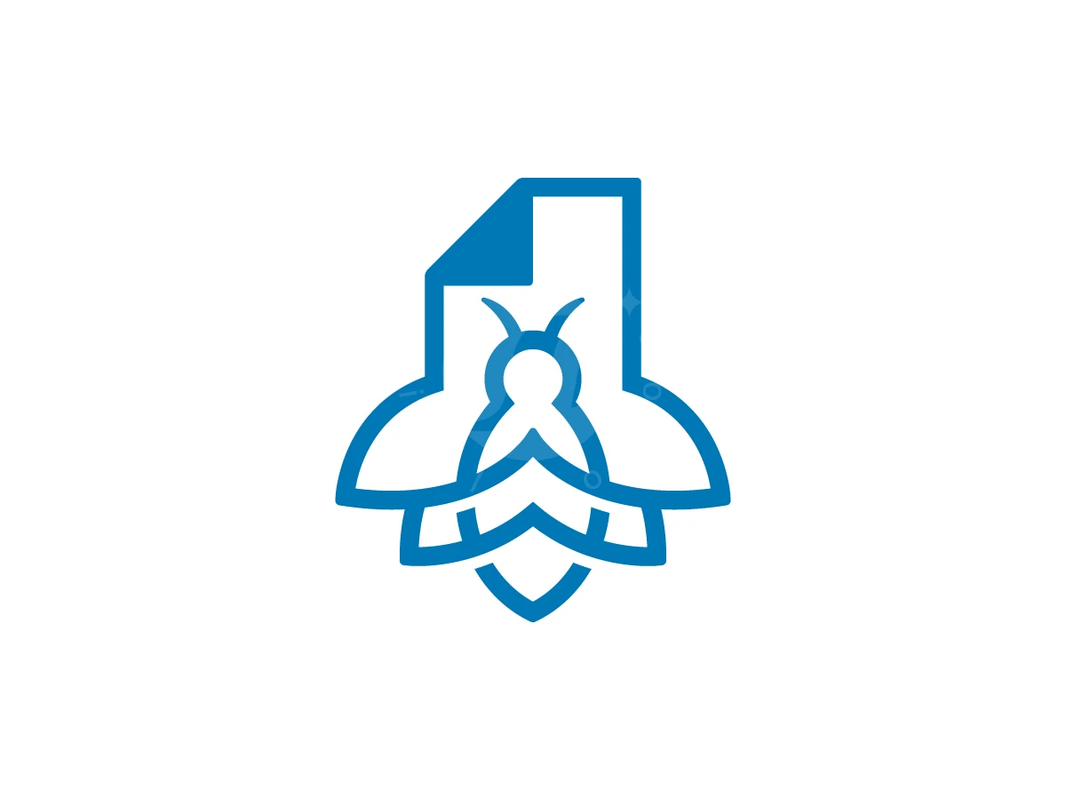 Flying Bee With Document Logo - Animal Logo design by Muhamad Adek for sale on Highlogo