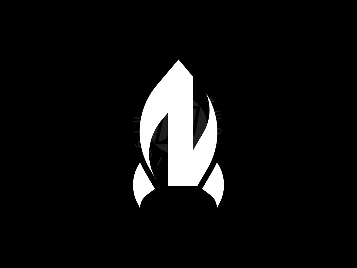Letter N With Rocket Logo - preview 1