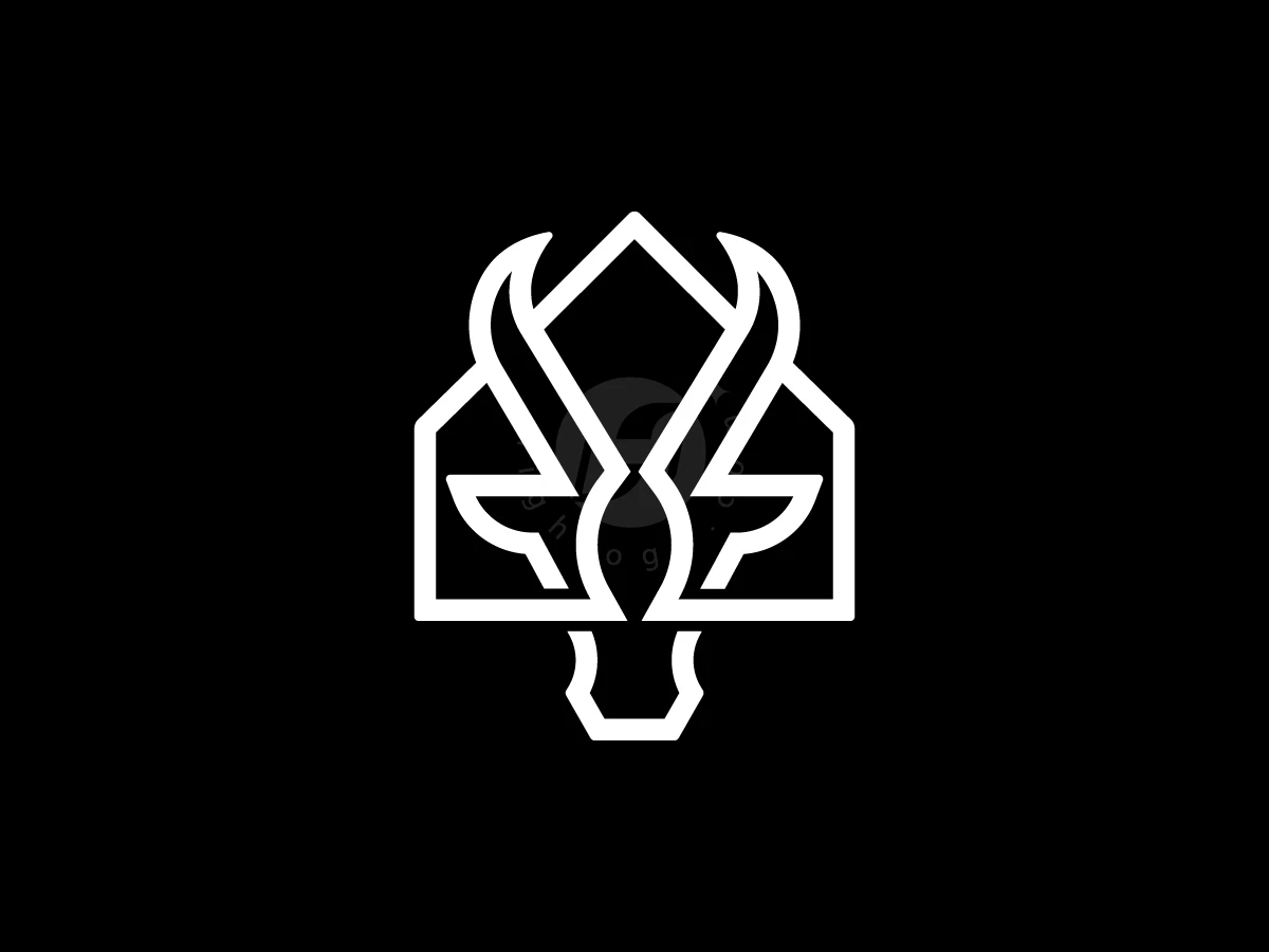 House Goat Logo With A Modern Look - preview 1