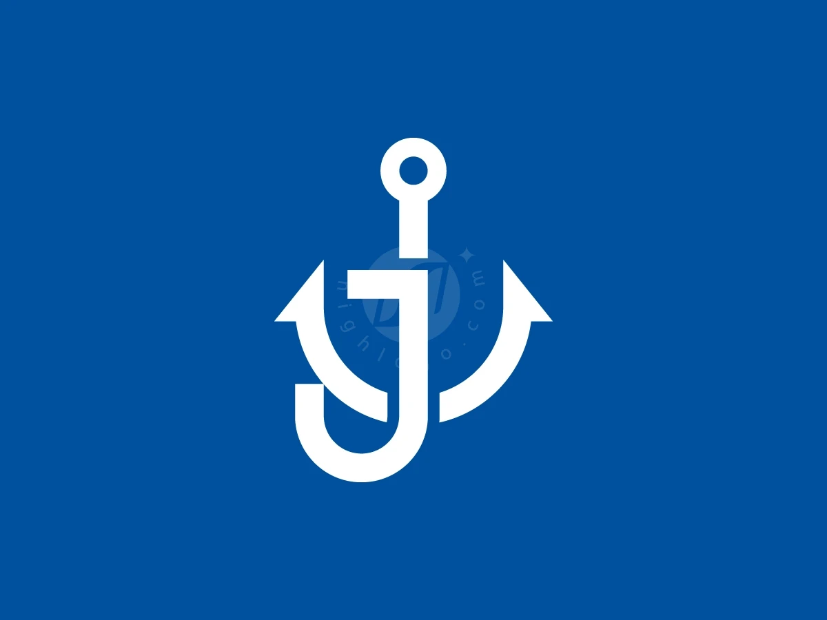 Letter J Anchor Logo With A Modern Look - preview 1