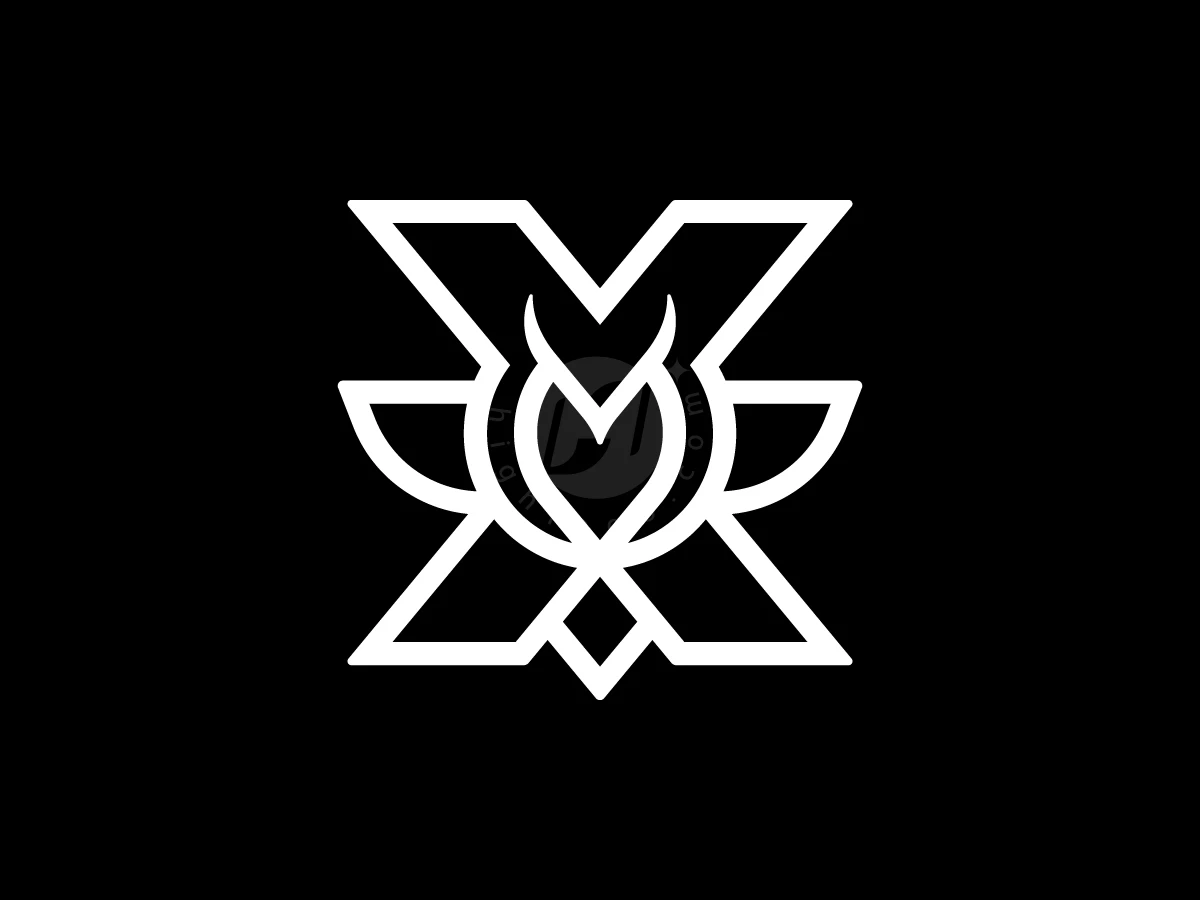 Letter X Owl Logo With A Modern Look - preview 1