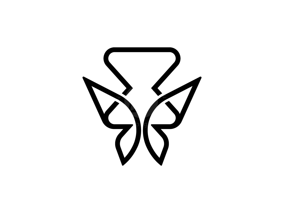Butterfly Hourglass Logo With A Modern Look - Animal Logo design by Muhamad Adek for sale on Highlogo
