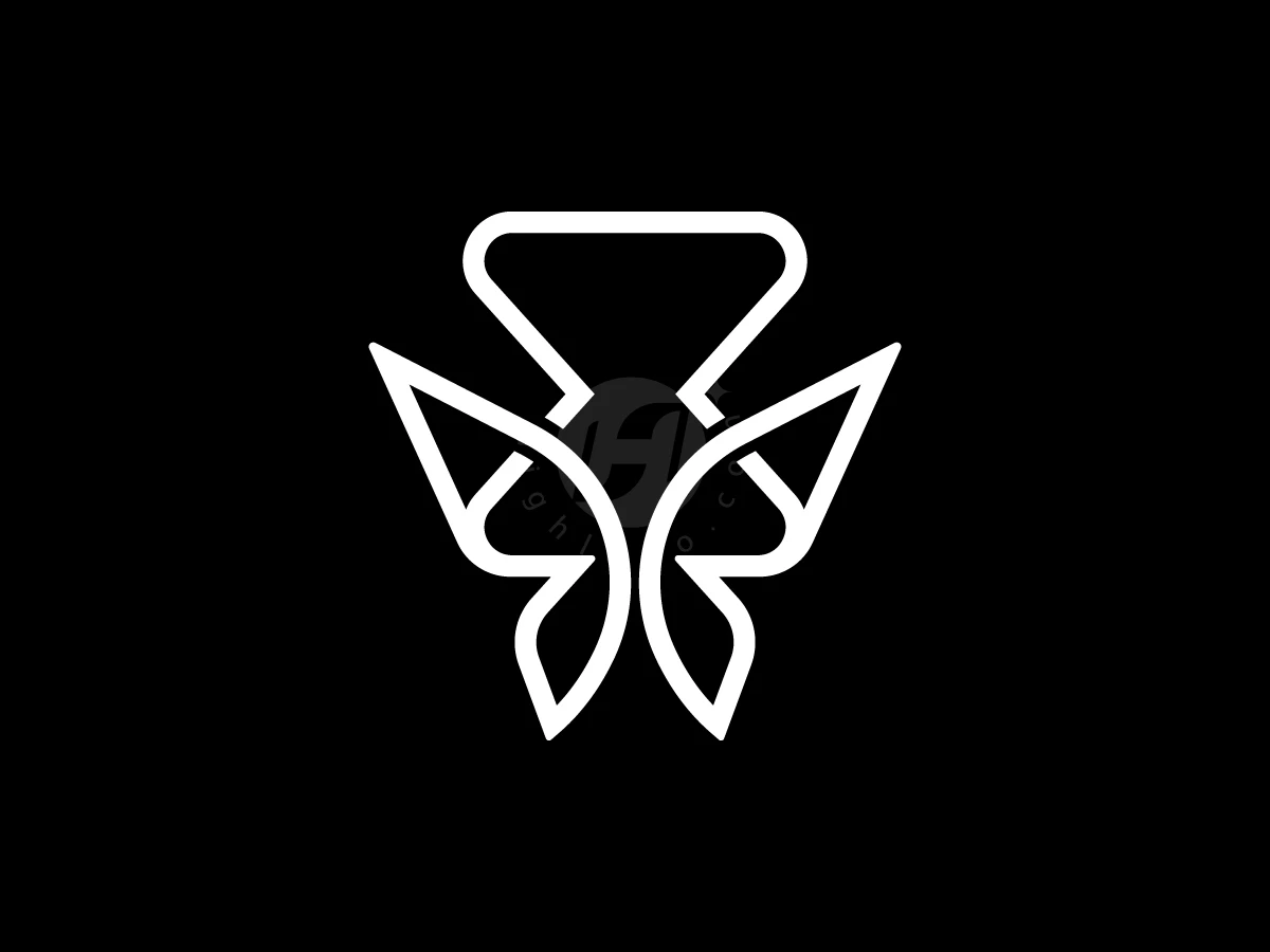 Butterfly Hourglass Logo With A Modern Look - preview 1