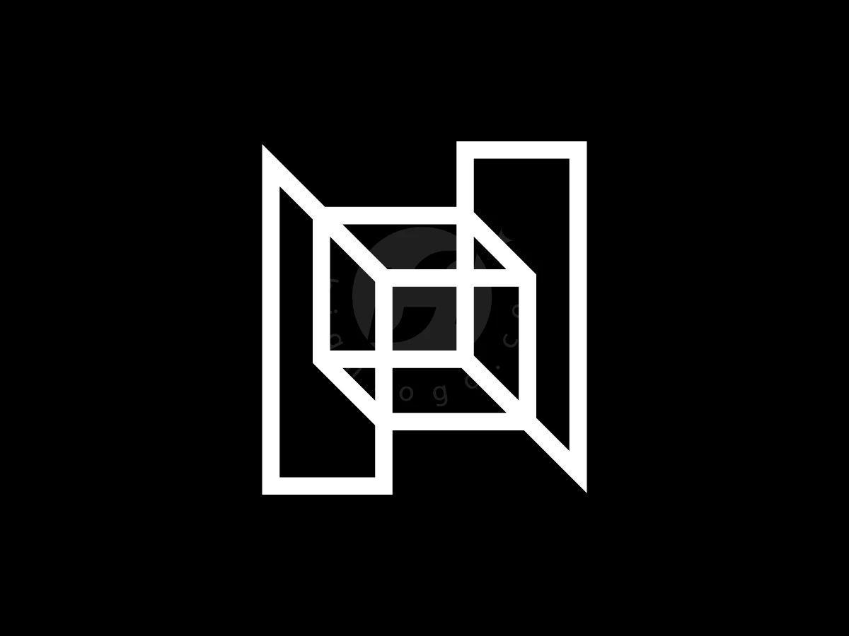 Letter N With Cube Logo - preview 1