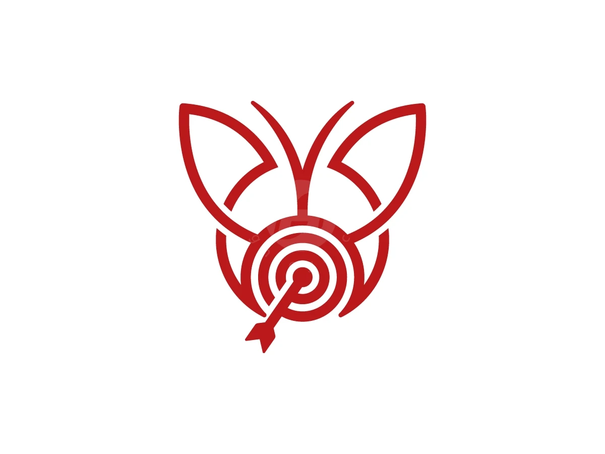 Butterfly Target Logo With A Modern Look - Animal Logo design by Muhamad Adek for sale on Highlogo