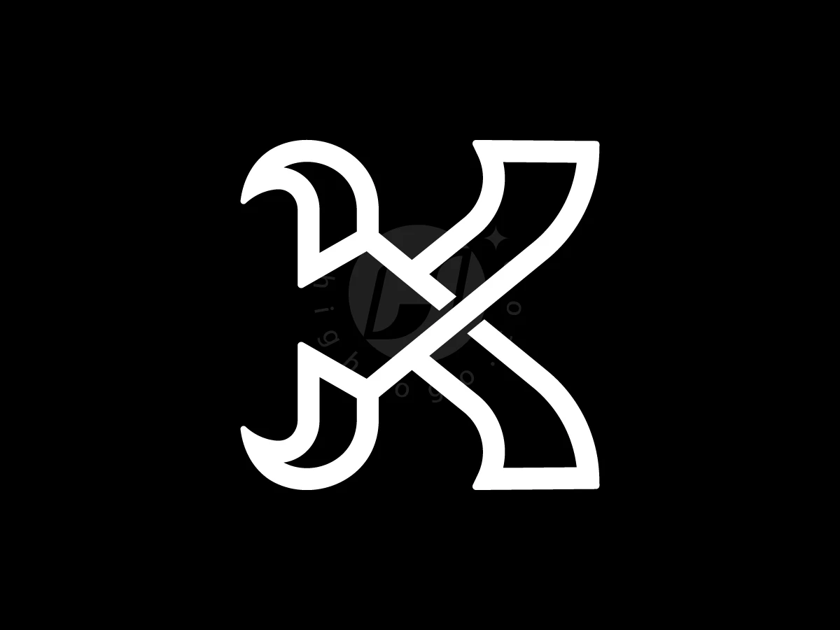 Letter K With Bull Head Logo - preview 1