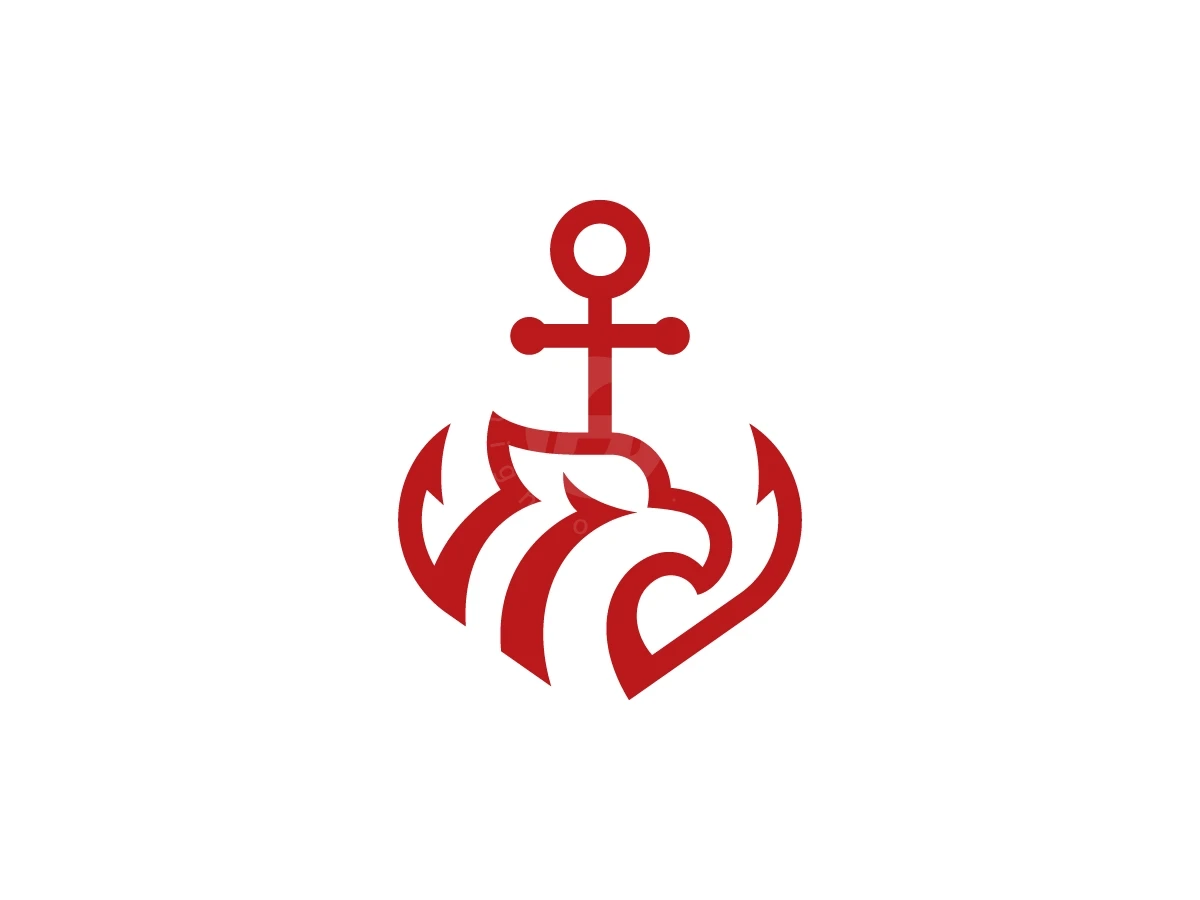 Anchor Eagle Logo With A Modern Look - Animal Logo design by Muhamad Adek for sale on Highlogo