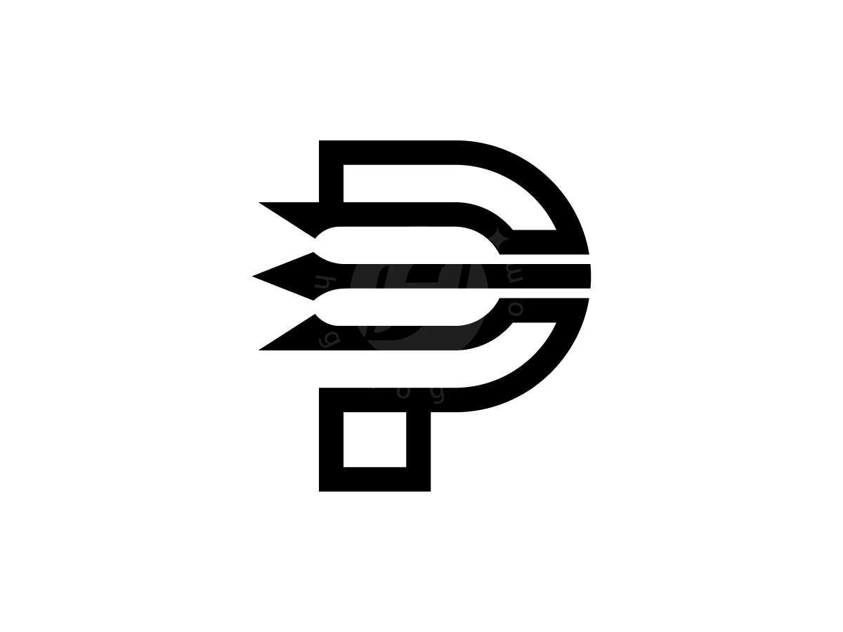 Letter P With Trident Logo - Financial Logo design by Muhamad Adek for sale on Highlogo