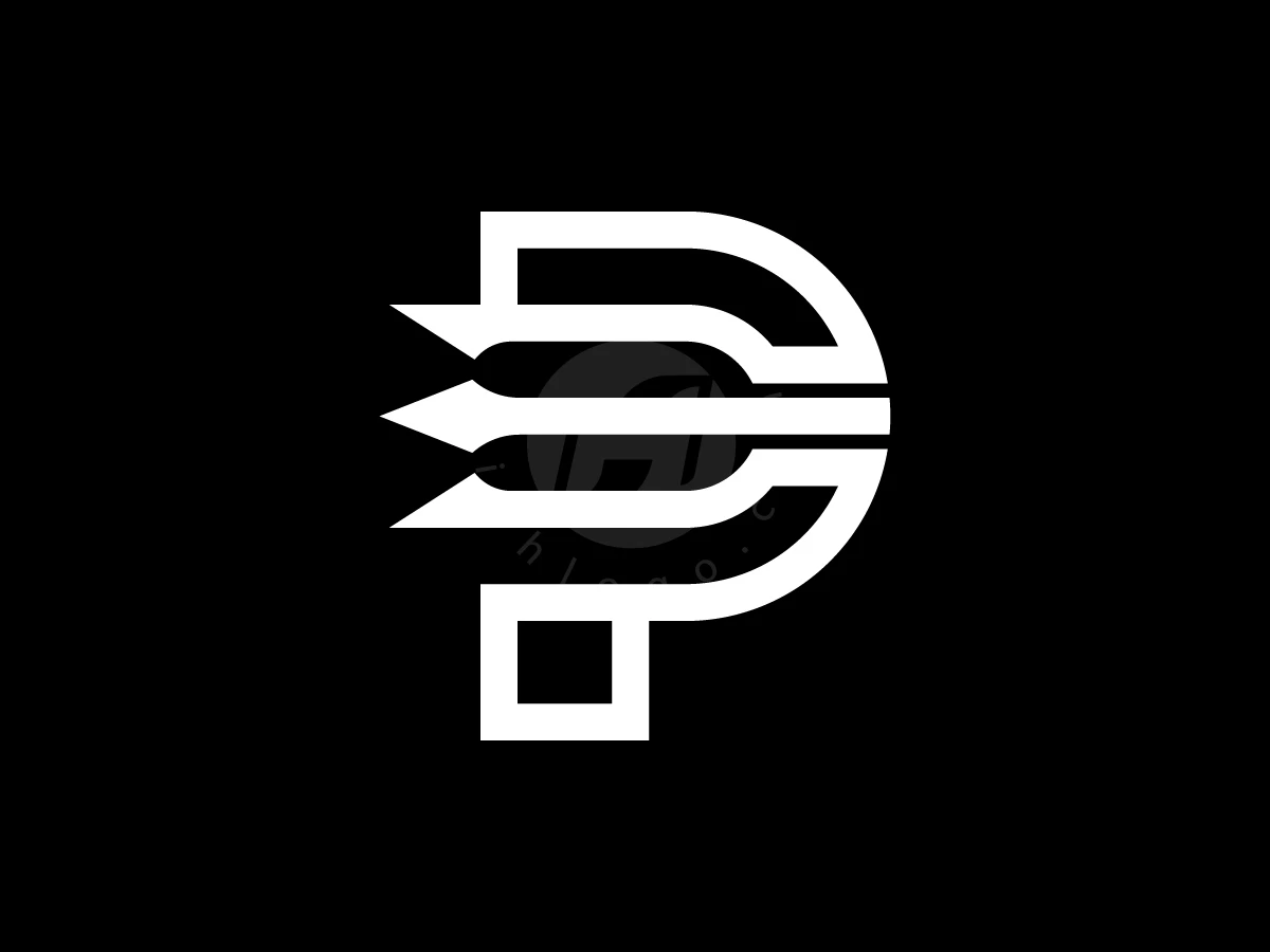 Letter P With Trident Logo - preview 1