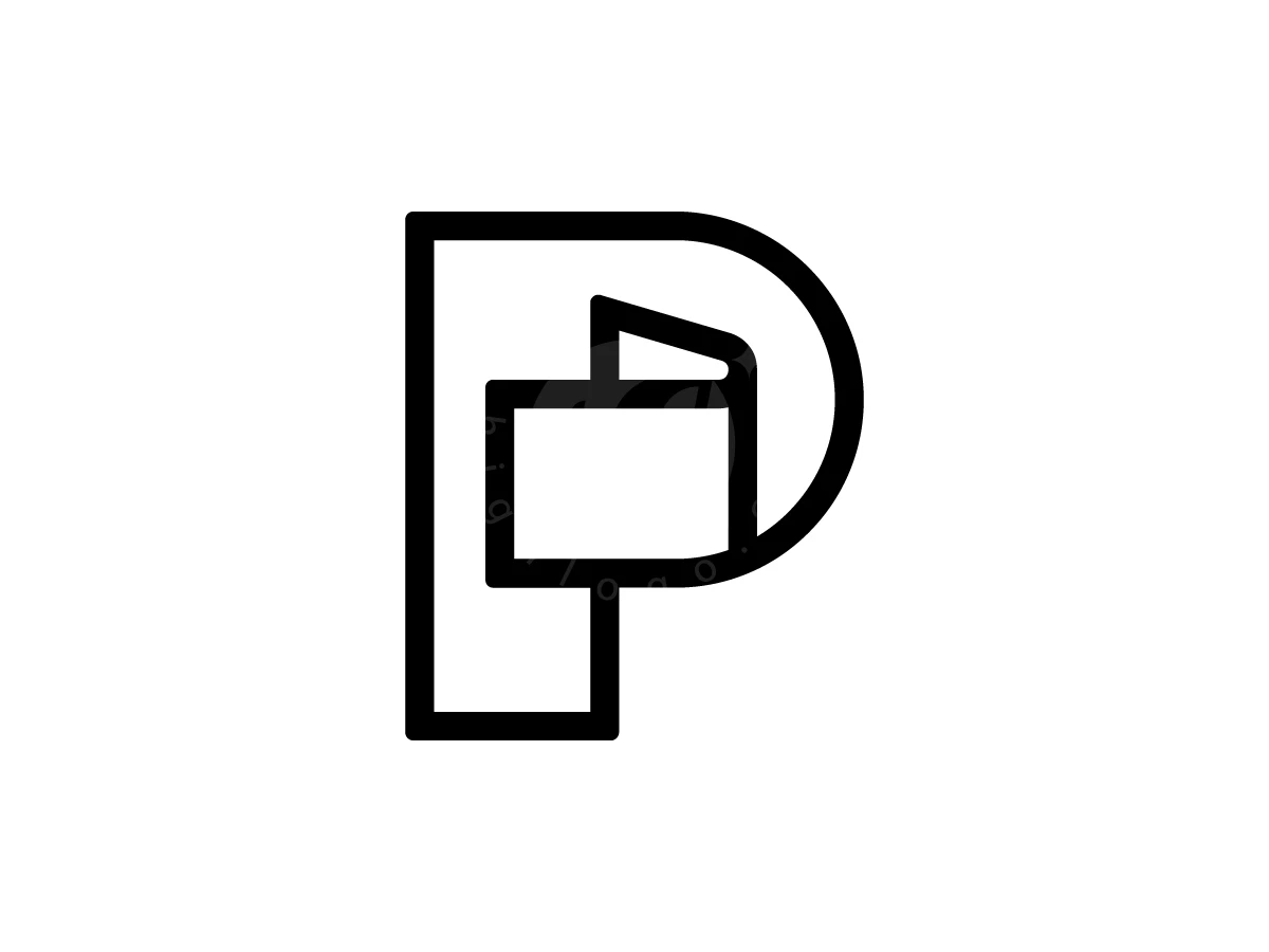 Letter P With Wallet Logo - preview 1