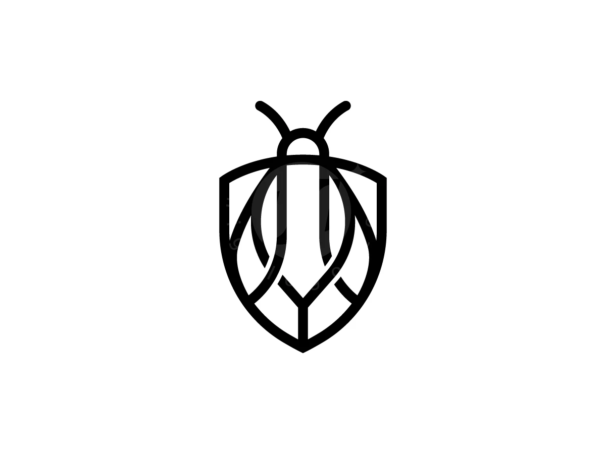 Bee With Strong Shield Logo - preview 1