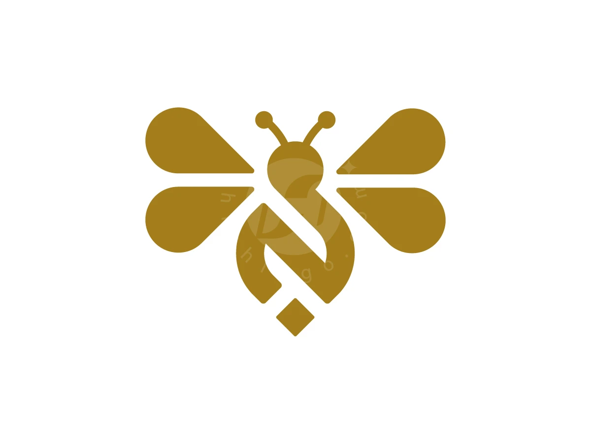 Letter N With Flying Bee Logo - Animal Logo design by Muhamad Adek for sale on Highlogo