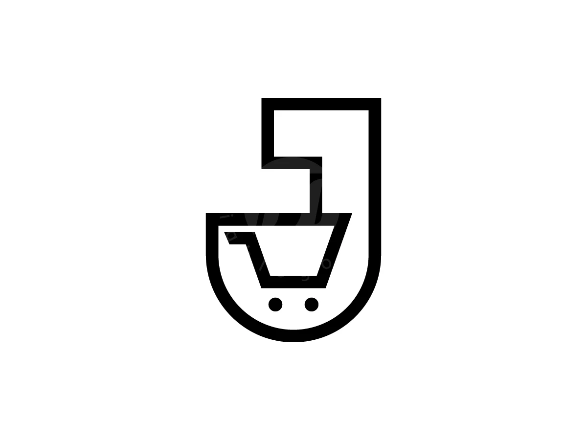 Letter J With Shopping Cart Logo - Technology Logo design by Muhamad Adek for sale on Highlogo