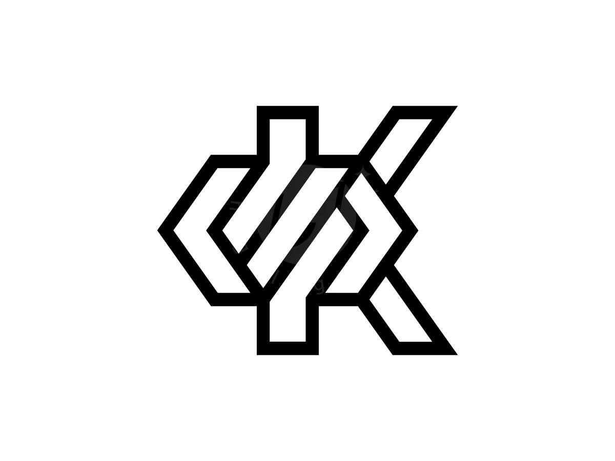 Letter K With Coding Logo - preview 1