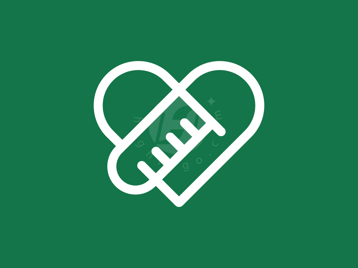 Heart With Laboratory Logo - preview 1