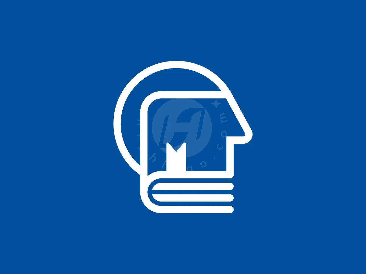 Human Head With Book Logo - preview 1