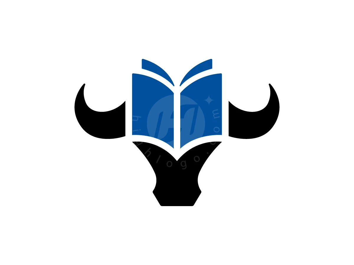 Bull Head With Book Logo - Animal Logo design by Muhamad Adek for sale on Highlogo