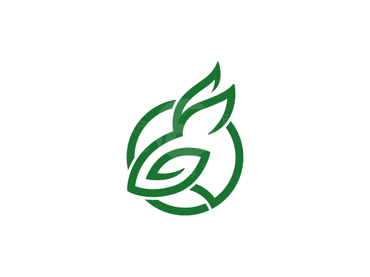 Rabbit Head With Leaf Logo - Animal Logo design by Muhamad Adek for sale on Highlogo