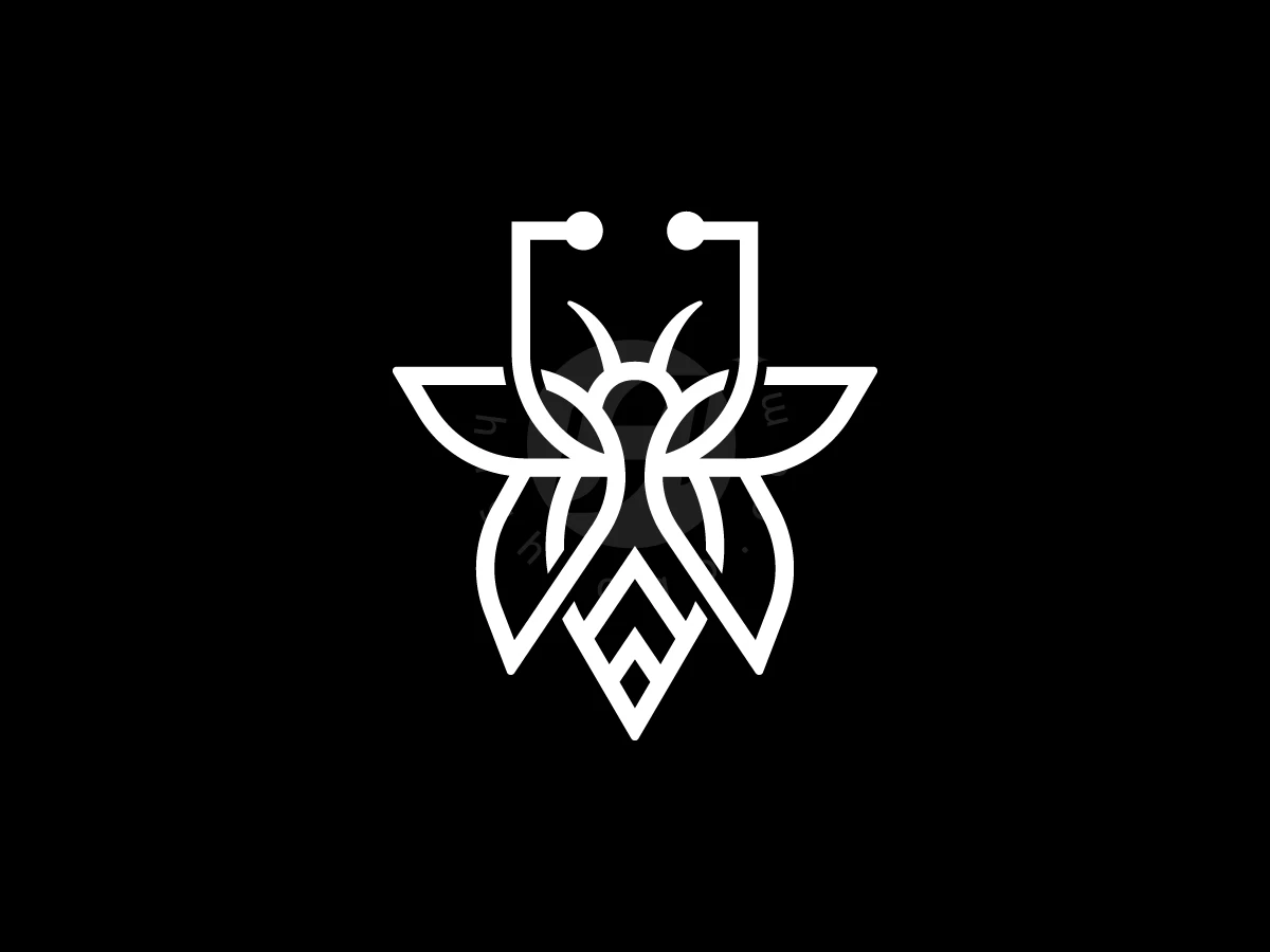 Flying Bee With Medical Stethoscope Logo - preview 1