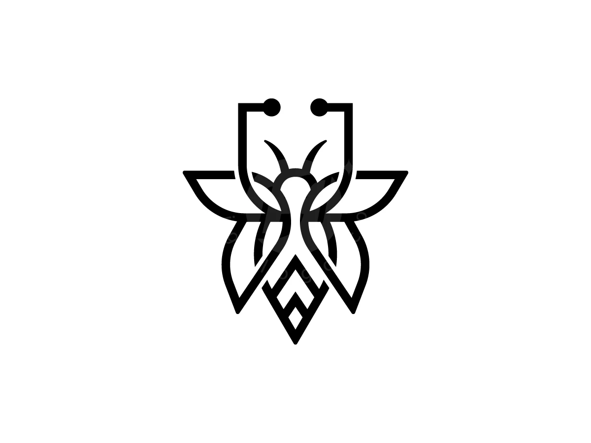 Flying Bee With Medical Stethoscope Logo - Animal Logo design by Muhamad Adek for sale on Highlogo