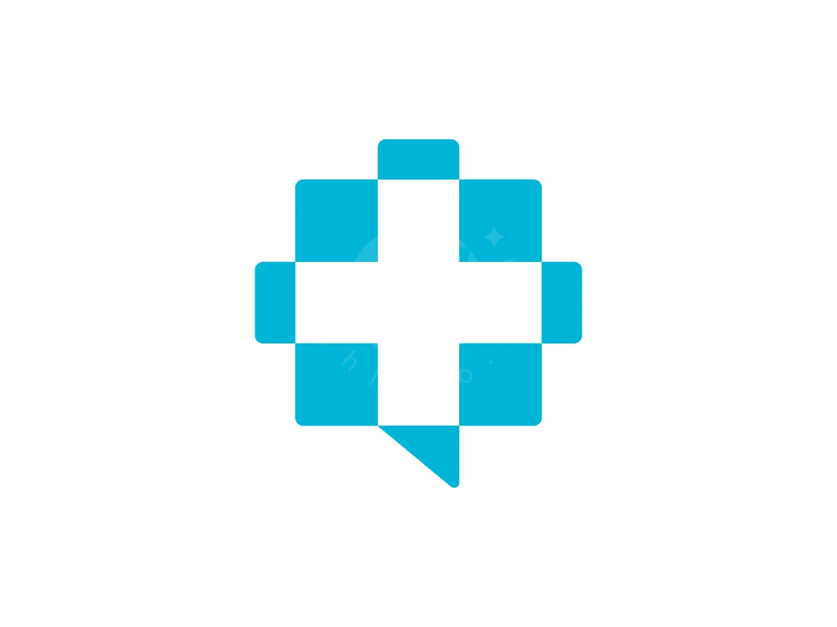 Bubble Chat With Medical Cross Logo - Health Logo design by Muhamad Adek for sale on Highlogo
