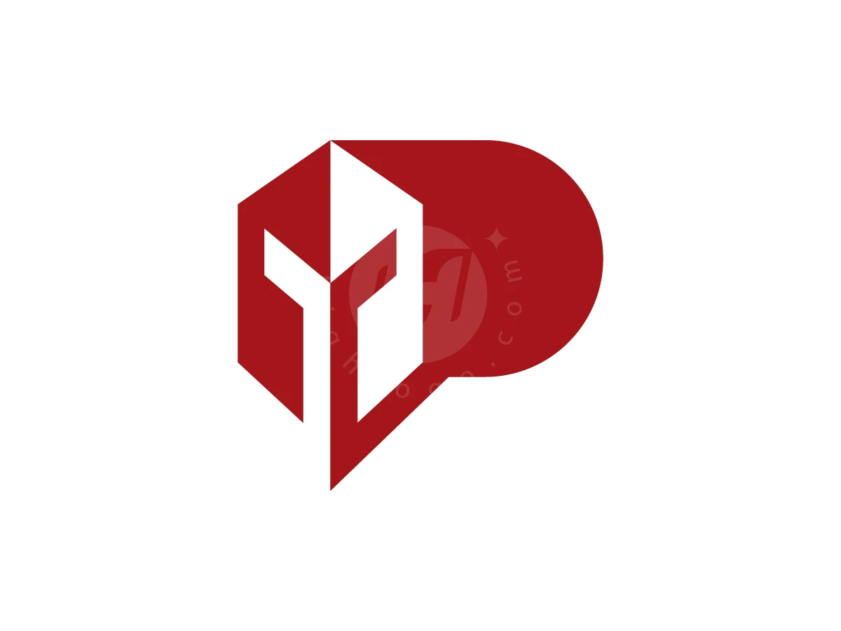Letter P With Spartan Helmet Logo - General Logo design by Muhamad Adek for sale on Highlogo
