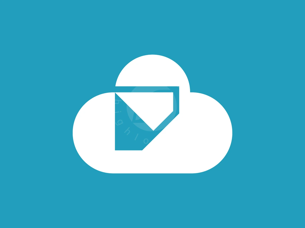 Simple Cloud With Diamond Logo - preview 1
