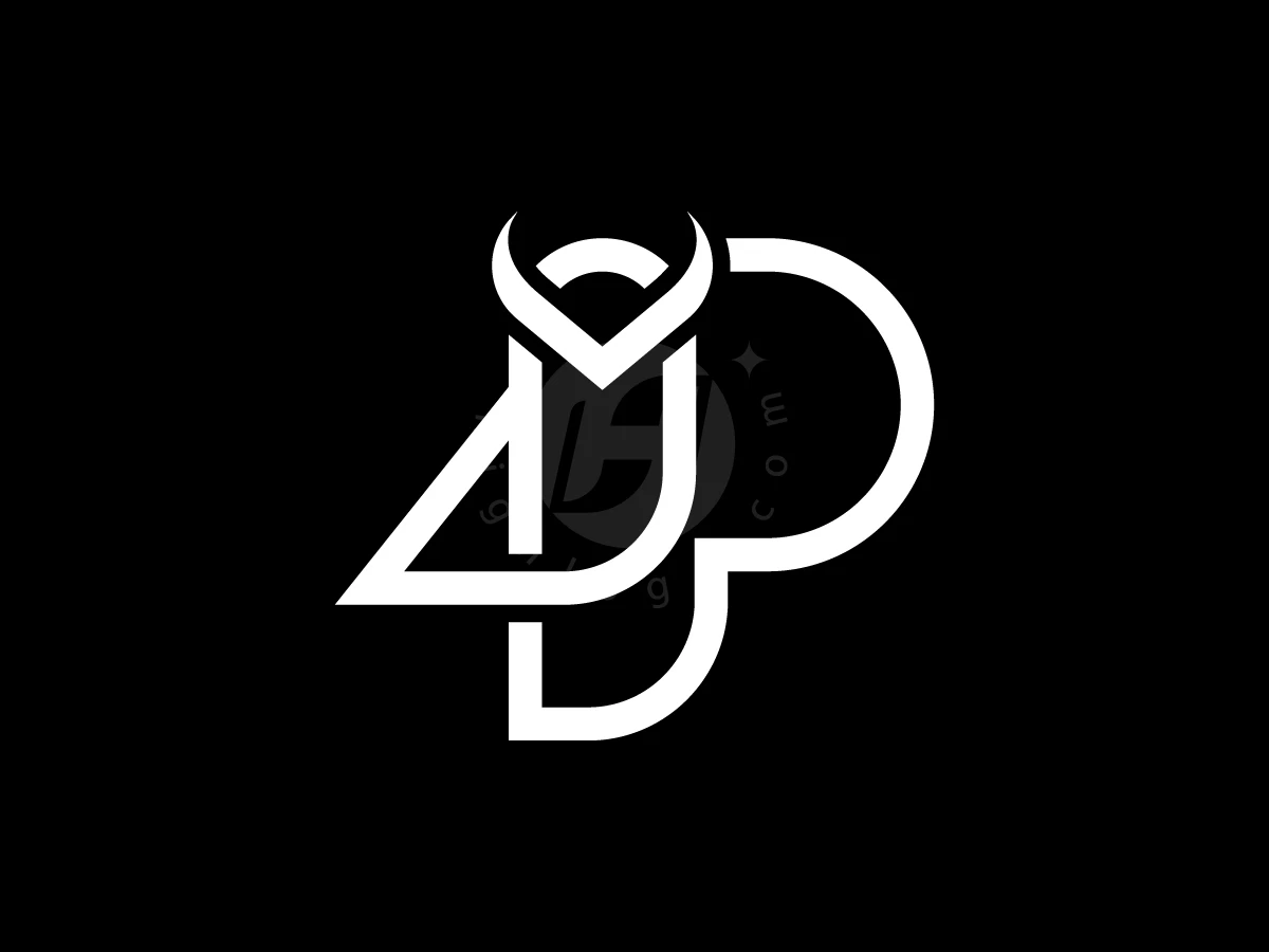 Letter P With Owl Bird Logo - preview 1