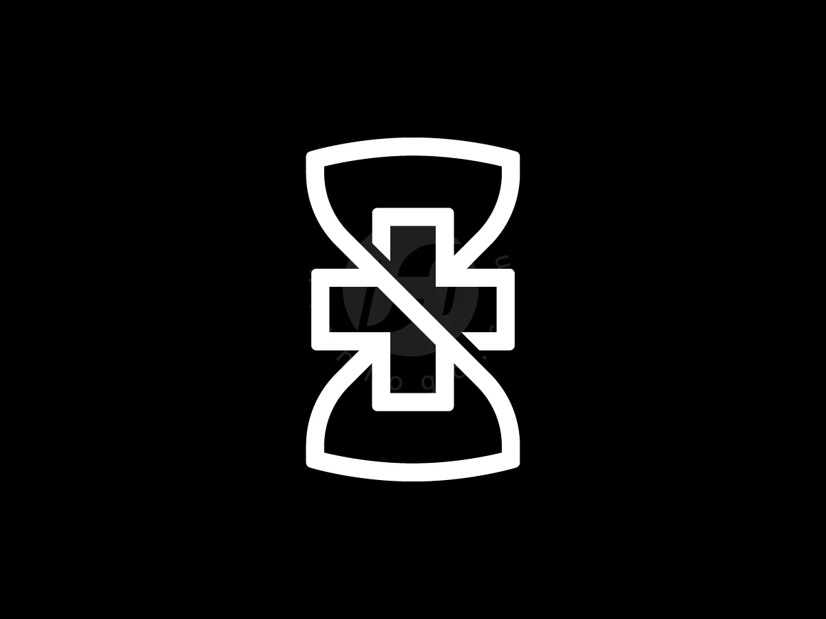 Hourglass With Medical Cross Logo - Health Logo design by Muhamad Adek for sale on Highlogo