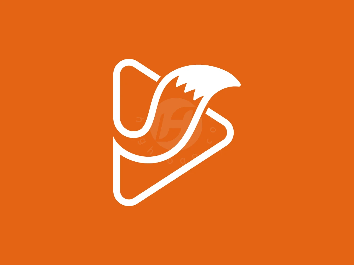 Play Button Logo With A Fox Tail Inside - preview 1