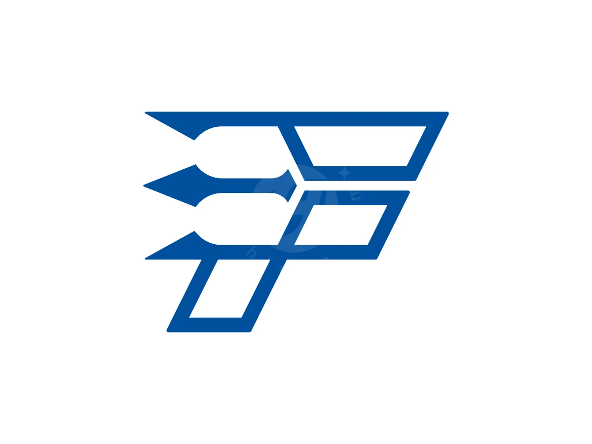 Letter F Logo With A Trident Formed Using Lines - General Logo design by Muhamad Adek for sale on Highlogo