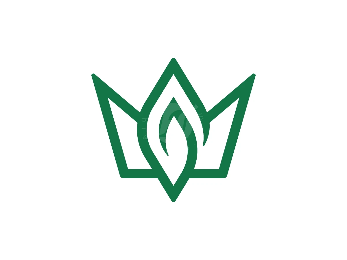Crown Leaf Logo With A Modern Look - General Logo design by Muhamad Adek for sale on Highlogo