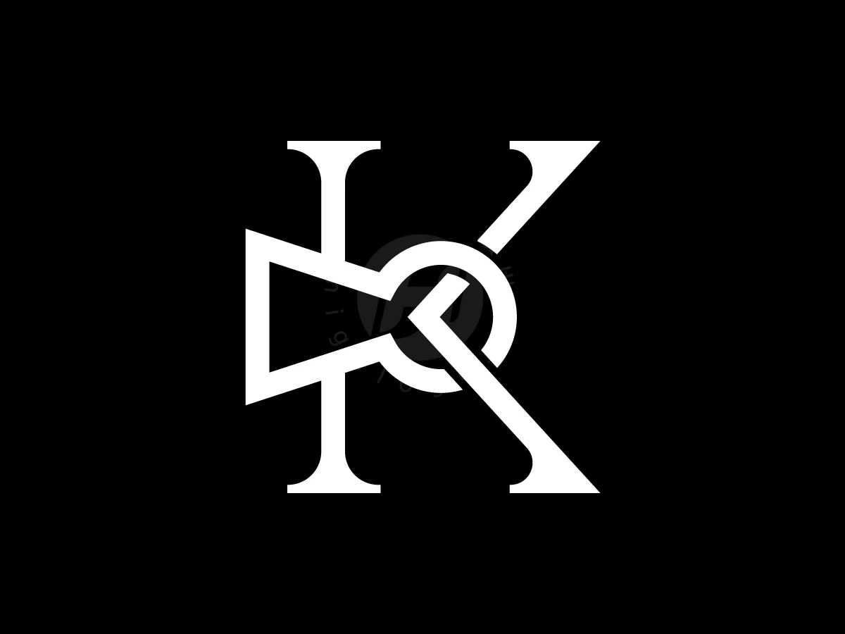 Letter K Logo With Keyhole In The Middle - preview 1
